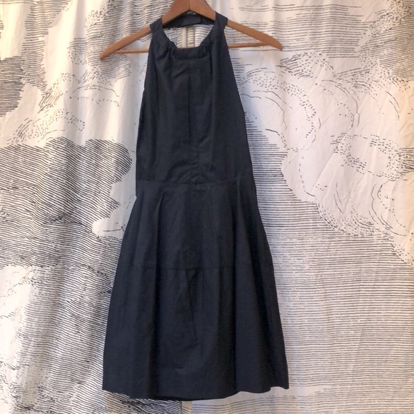 ACE Emily Halter Backless Dress NWOT Navy Blue Size 6 - Picture 3 of 10